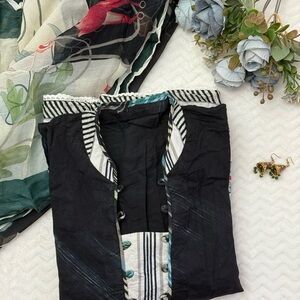 Black and White Striped Kurta